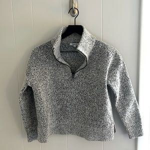 MADEWELL SUPER SOFT MARLED GREY PULLOVER SWEATER